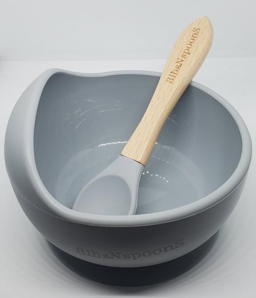 Silicone Baby/Toddler Bowl+Spoon Set