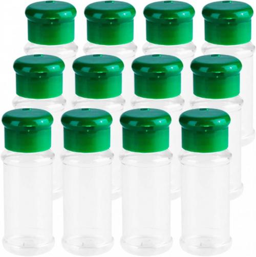 12pack 2oz Plastic Spice Salt Pepper Shakers Seasoning Condiment Vinegar Bottle (Add color of choice in comments)